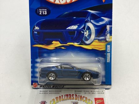 2002 Hot Wheels #213 Ferrari 456M Blue 5SP Wheels (SR) on Sale