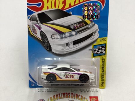 2019 Hot Wheels Factory Sealed #5 Custom 01 Acura Integra GSR White 101i For Cheap