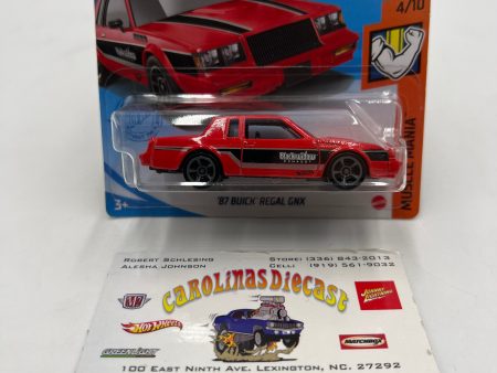 2021 Hot Wheels Muscle Mania #218 87 Buick Regal GNX Red Short Card 39H on Sale