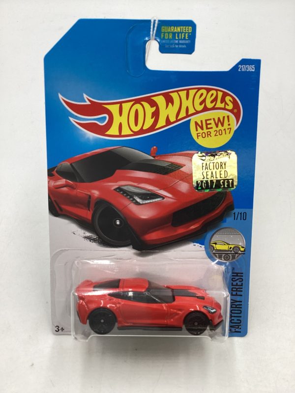 2017 Hot Wheels Factory Sealed #217 Corvette C7 Z06 Red 12A For Cheap