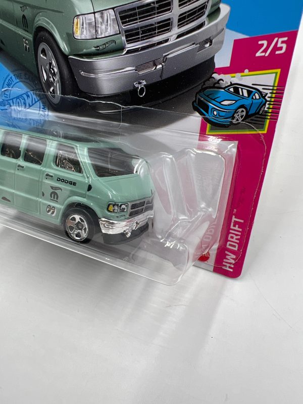 2021 Hot Wheels Drift #50 Dodge Van Green 43D For Sale