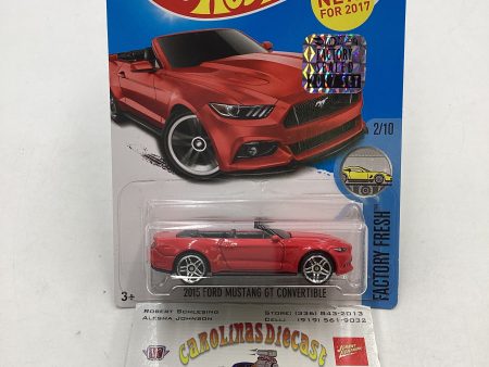 2017 Hot Wheels Factory Sealed #7 2015 Ford Mustang GT Convertible Red 25D Fashion