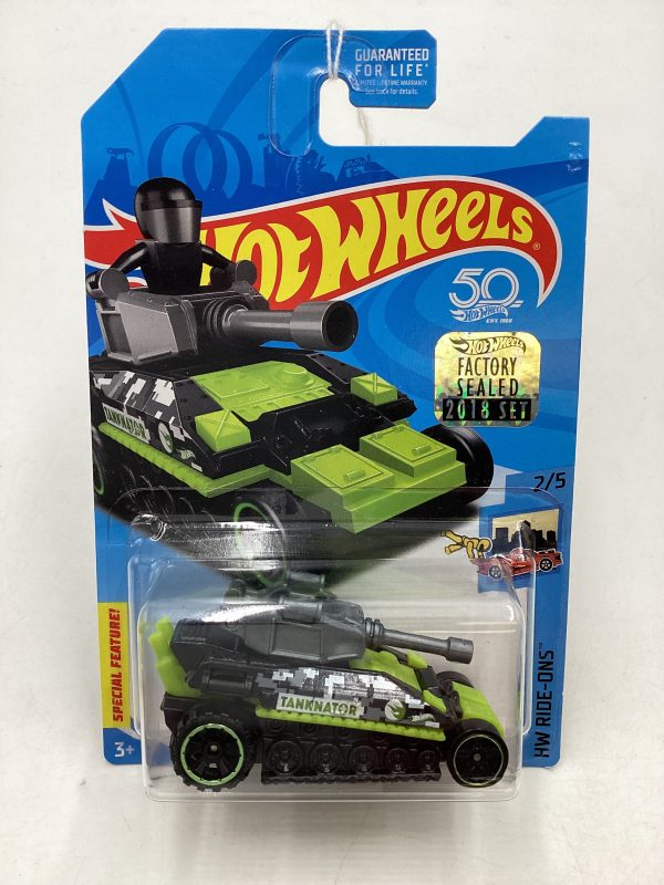 2018 Hot wheels Tanknator Green treasure Hunt Factory Sealed 275G For Discount