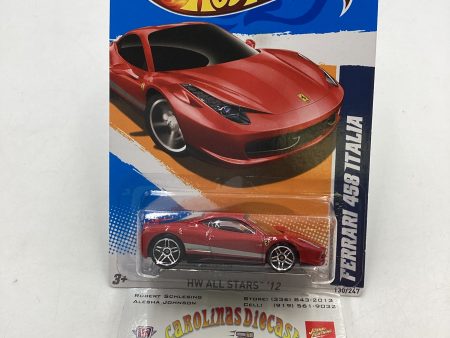 2012 Hot wheels #130 Ferrari 458 Italia Red Online