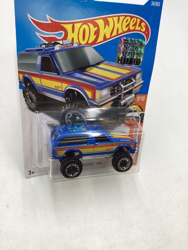 2017 Hot wheels Factory Sealed #34 Chevy Blazer 4x4 Blue 15D Supply