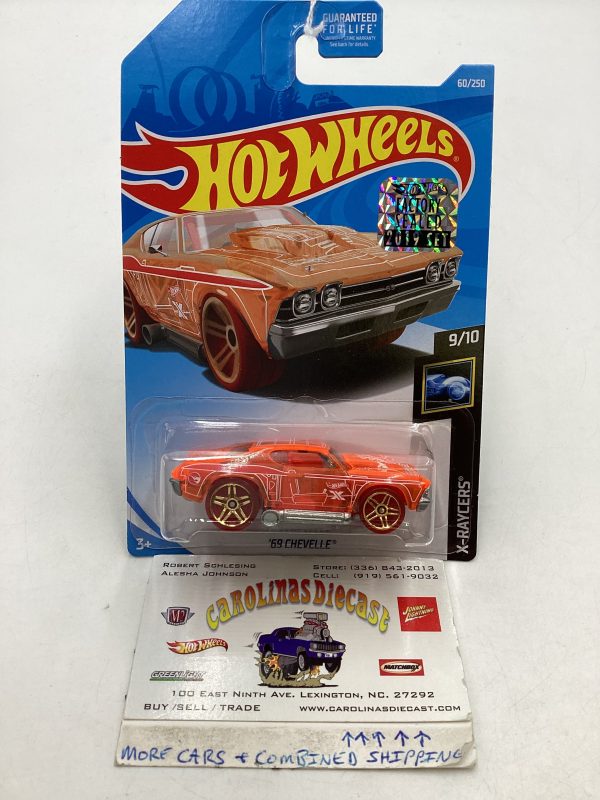 2019 HOT WHEELS TREASURE HUNT #60 Factory Sealed 69 Chevelle Orange 277G Hot on Sale