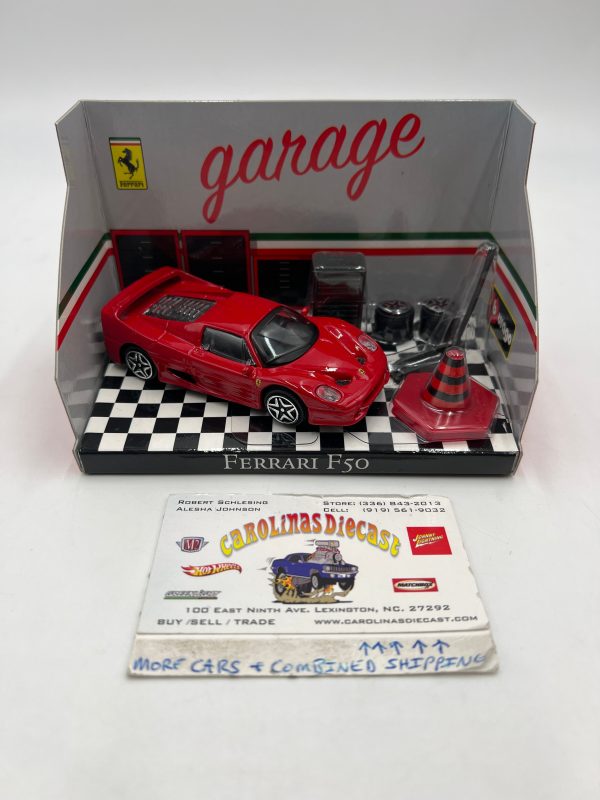 Bburago Garage Ferrari Race and Play Set Ferrari F50 Red 1:43 Scale on Sale