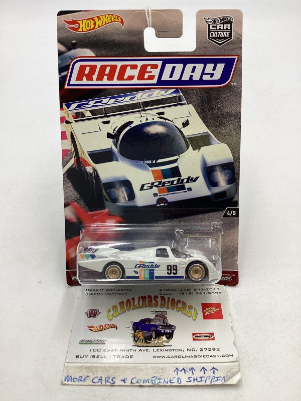 2017 Hot Wheels Race Day #4 Porsche 962 White 244K Fashion