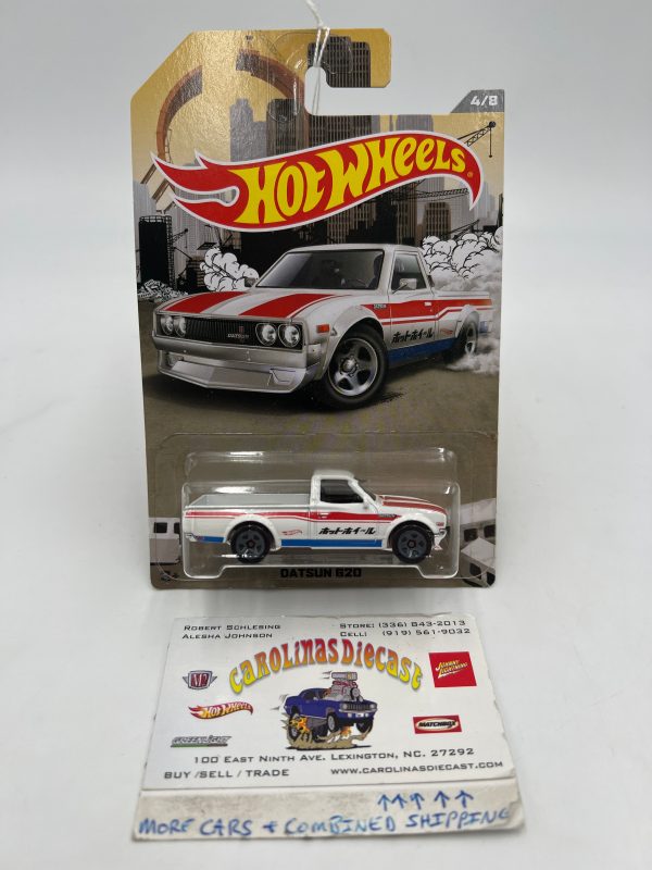 2015 Hot Wheels RAD Truck Series #4 Datsun 620 White 158D on Sale