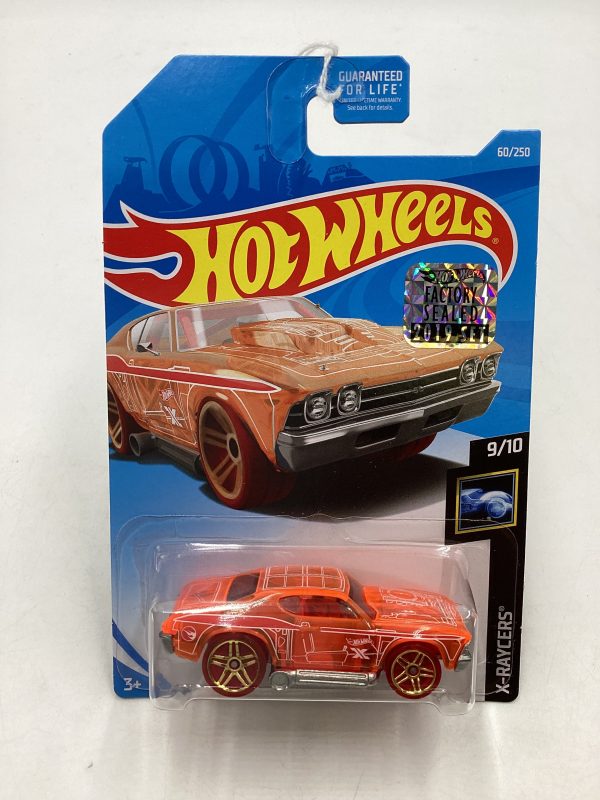 2019 HOT WHEELS TREASURE HUNT #60 Factory Sealed 69 Chevelle Orange 277G Hot on Sale