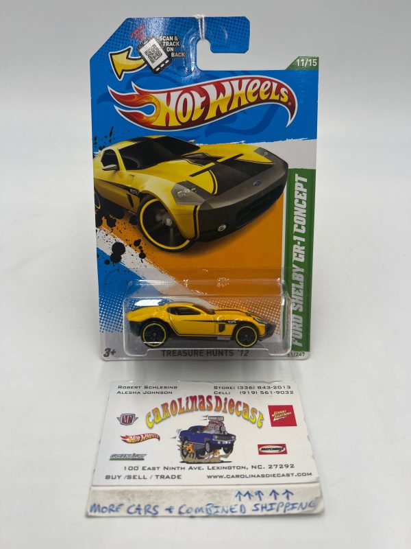 2012 Hot Wheels Treasure Hunt #61 Ford Shelby GR-1 Concept Yellow 277B Online Hot Sale