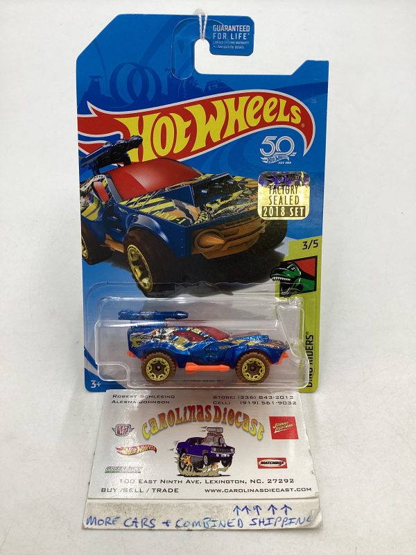 2018 Hot Wheels Treasure Hunt Factory Sealed Sting Rod II Blue 277H Hot on Sale