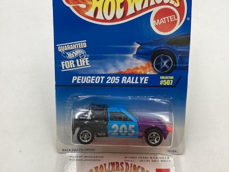 1997 Hot Wheels #507 Peugeot 205 Rallye Multicolor with protector on Sale