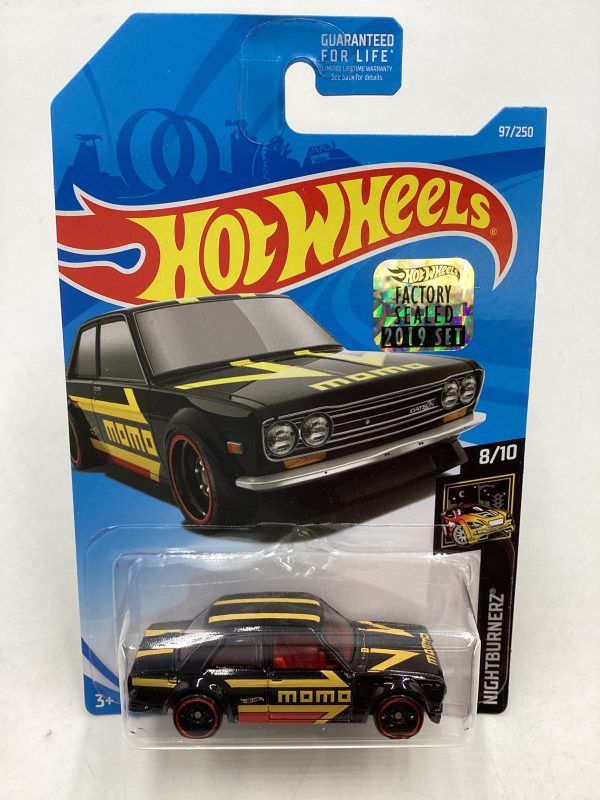 2019 Hot Wheels FactorySealed Kmart Exclusive #97 71 Datsun 510 Momo Black For Cheap