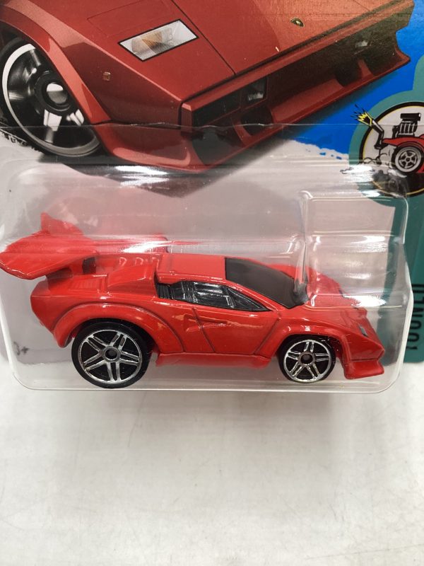 2017 Hot wheels Factory Sealed #152 Lamborghini Countach Red Tooned 102D Hot on Sale