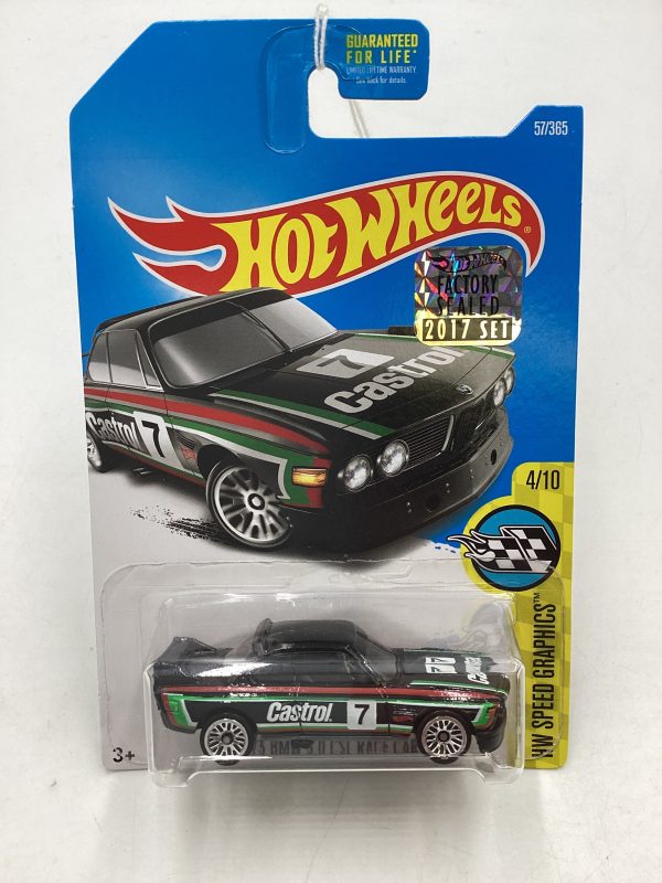 2017 Hot wheels 73 BMW 3.0 CSL Race Car Black Factory sealed sticker #57 105H Online