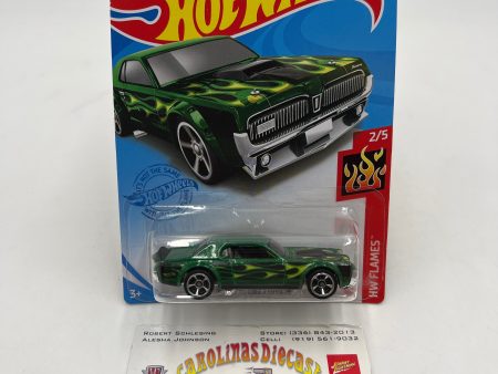 2021 Hot Wheels Flames #207 68 Mercury Cougar Green 41C Sale