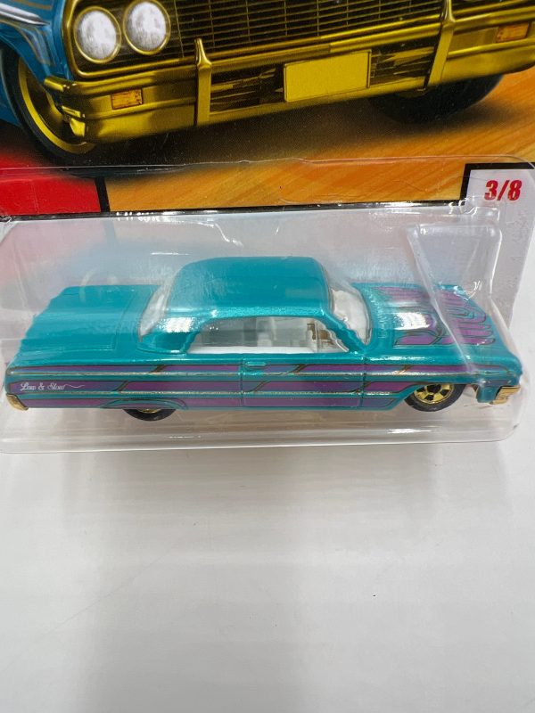 2019 Hot Wheels Throwback Series #3 64 Impala Blue 157A For Sale