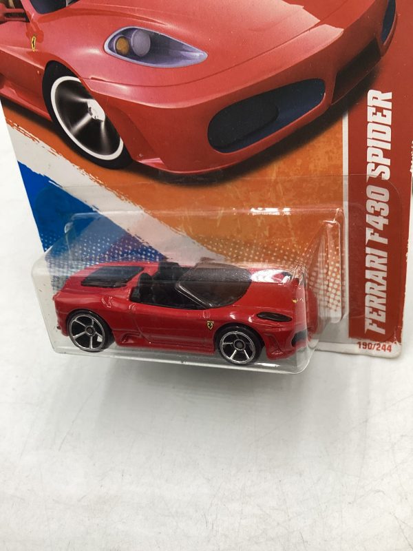 2011 Hot wheels #190 Ferrari F430 Spider Red SR Online Hot Sale