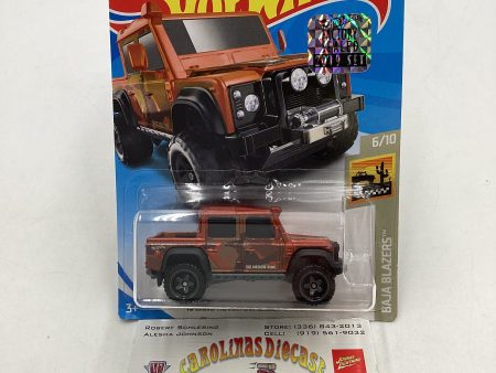 2019 hot wheels #14 ‘15 Land Rover Defender Double Cab Factory Sealed Orange 63G For Sale