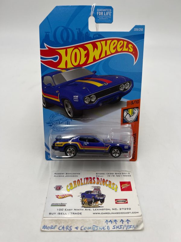 2021 Hot Wheels Muscle Mania #209 71 Plymouth Road Runner Blue 39E For Discount