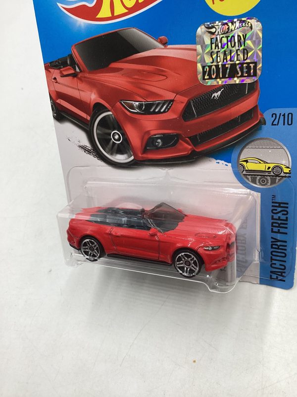 2017 Hot Wheels Factory Sealed #7 2015 Ford Mustang GT Convertible Red 25D Fashion