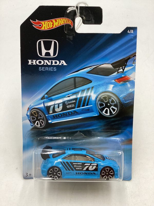 2018 Hot Wheels Honda Series #4 Honda Civic SI Blue 156A Fashion