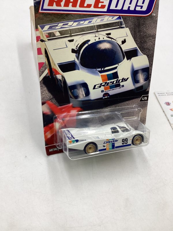 2017 Hot Wheels Race Day #4 Porsche 962 White 244K Fashion