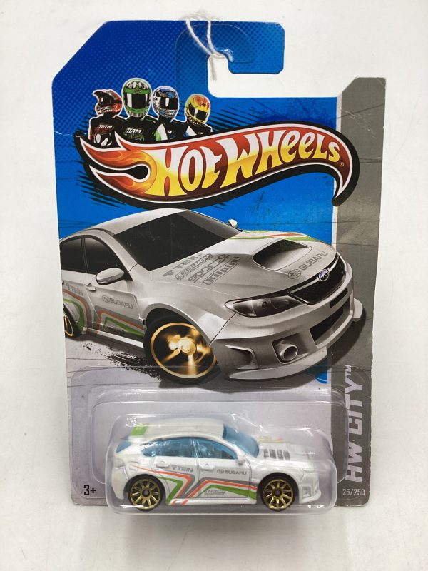 2013 Hot Wheels #25 Subaru WRX STI White *Card Not Perfect* 89C Online Sale