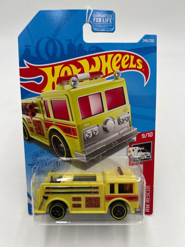 2021 Hot Wheels Rescue #246 Fire-Eater Yellow 40i Online Hot Sale