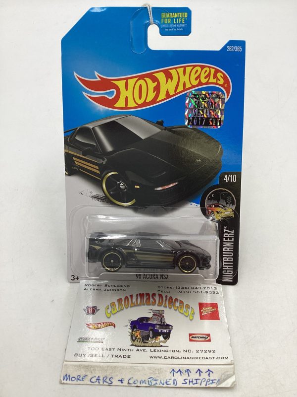 2017 Hot Wheels #262 90 Acura NSX Black Factory sealed sticker 102G For Cheap