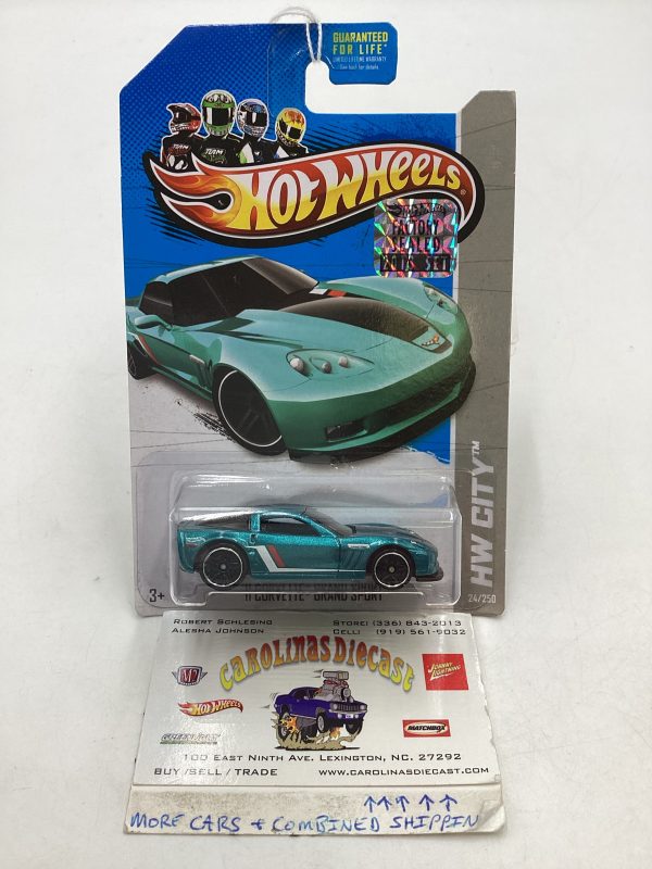 2013 Hot Wheels Factory Sealed #24 11 Corvette Grand Sport Teal 15B Fashion