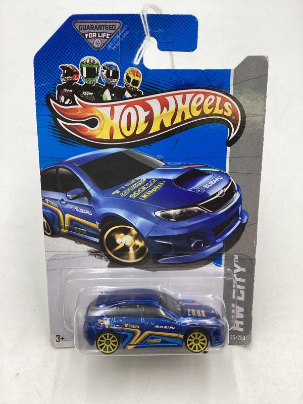 2013 Hot Wheels #25 Subaru WRX STI Blue *Card Not Perfect* 89D Discount