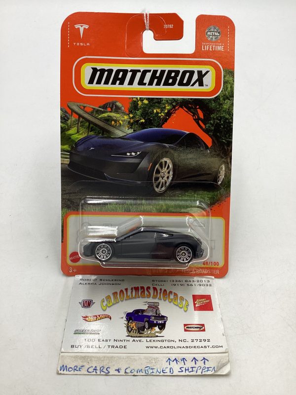 2024 Matchbox G Case #48 Tesla Roadster Matte Black 211A Online Hot Sale