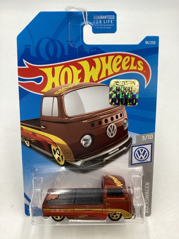 2019 Hot Wheels Factory Sealed #96 Volkswagen T2 Pickup Brown 96A Online Sale