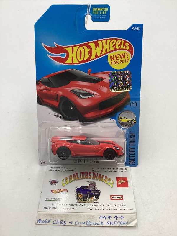 2017 Hot Wheels Factory Sealed #217 Corvette C7 Z06 Red 12A For Cheap