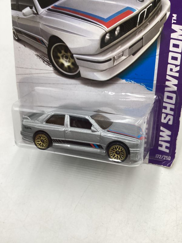 2013 Hot Wheels #172 HW Showroom 92 BMW M3 Silver For Sale