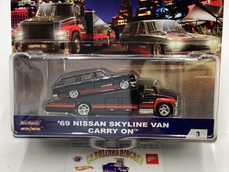 2018 Hot Wheels Team transport #3 69 Nissan Skyline Van & Carry On with Protector Fashion