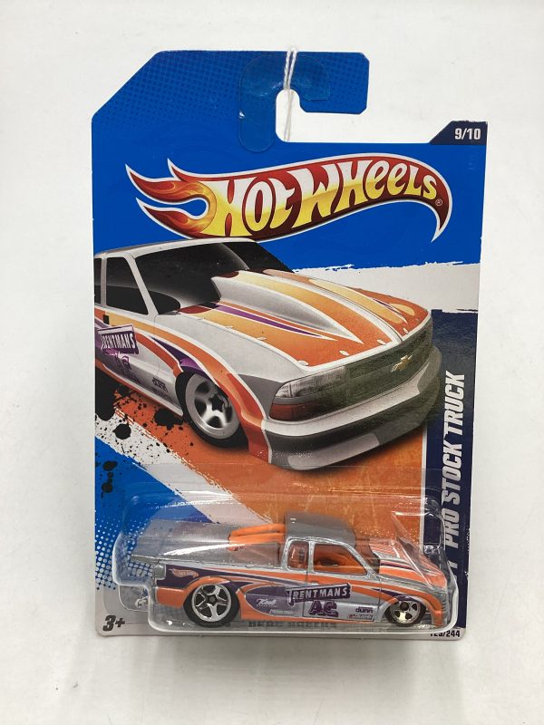 2011 Hot Wheels #129 Chevy Pro Stock Truck Silver 9H Online Hot Sale