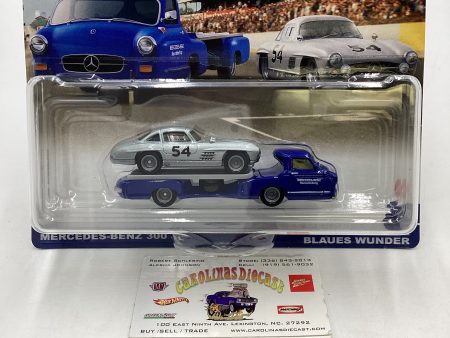 2024 Hot Wheels Team transport #70 Mercedes-Benz 300 SL & 55 Mercedes-Benz Blaues Wunder 281H For Cheap