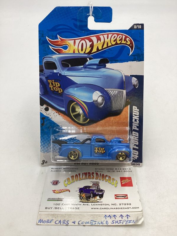 2011 Hot Wheels #146 ‘40 Ford Pickup Blue 21D Online now