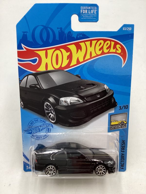 2021 Hot Wheels #63 Honda Civic Si Black Supply