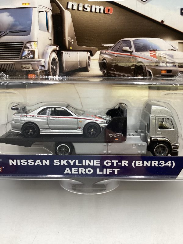 2019 Hot Wheels Team Transport #12 Nissan skyline GT-R r34 Aero Lift W Protector For Discount