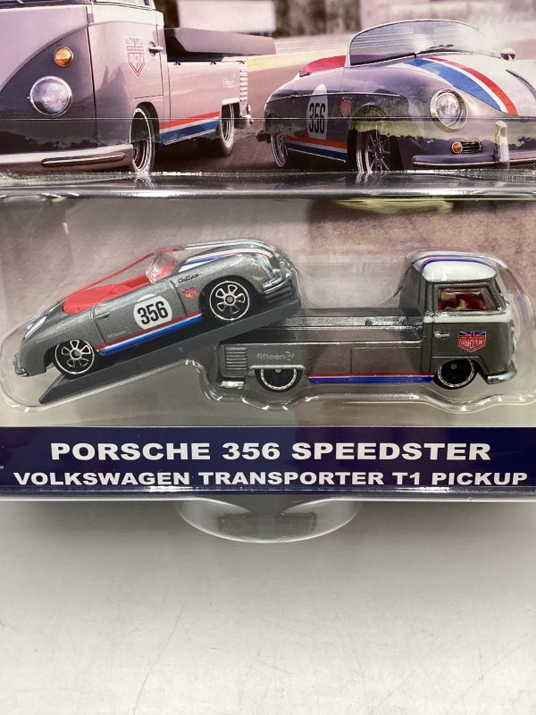 2018 Hot Wheels Team transport #1 Porsche 356 Speedster & Volkswagen Transporter T1 Pickup with Protector Online