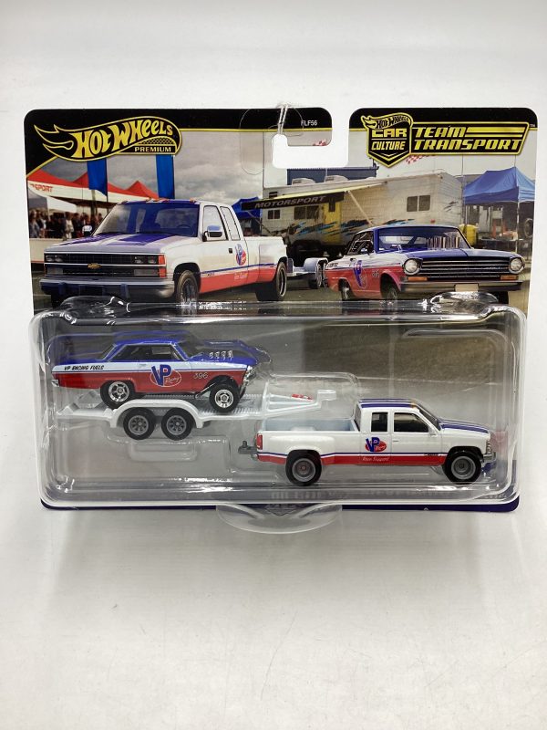 2024 Hot Wheels Team Transport #68 63 Chevy Nova & 88 Chevy Silverado 3500 278I For Cheap