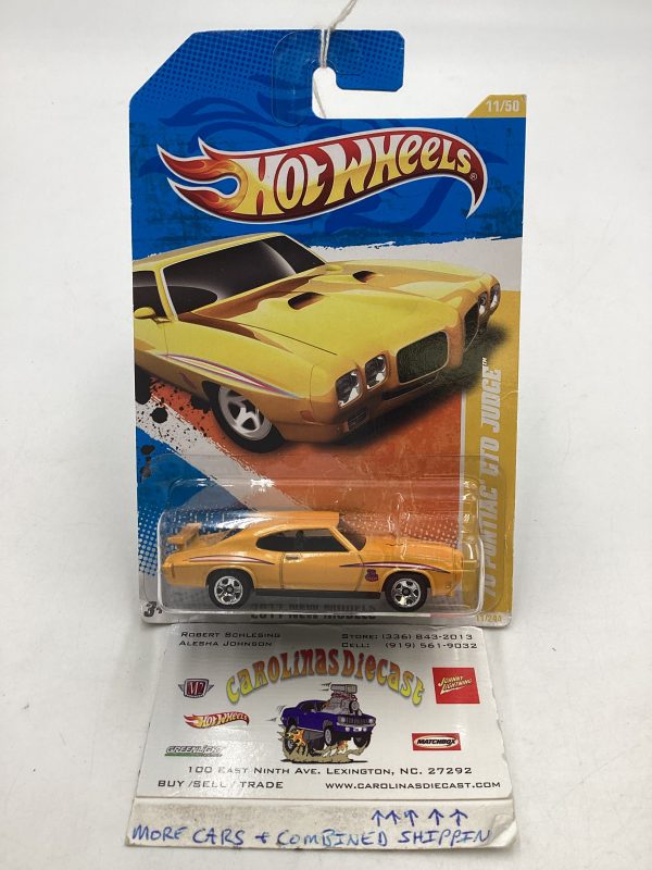 2011 Hot Wheels #11 70 Pontiac GTO Judge Yellow 47G Sale