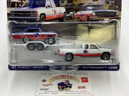 2024 Hot Wheels Team Transport #68 63 Chevy Nova & 88 Chevy Silverado 3500 278I For Cheap