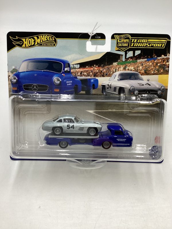 2024 Hot Wheels Team transport #70 Mercedes-Benz 300 SL & 55 Mercedes-Benz Blaues Wunder 281H For Cheap