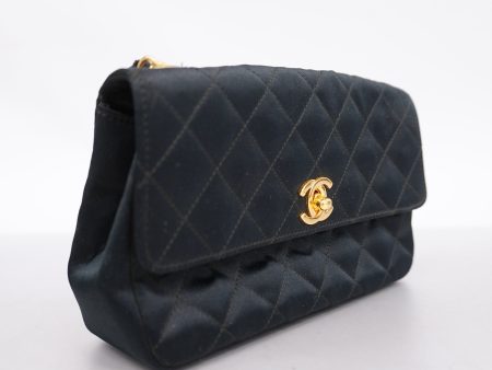 CHANEL  Shoulder Women s Satin Shoulder Bag Black For Sale