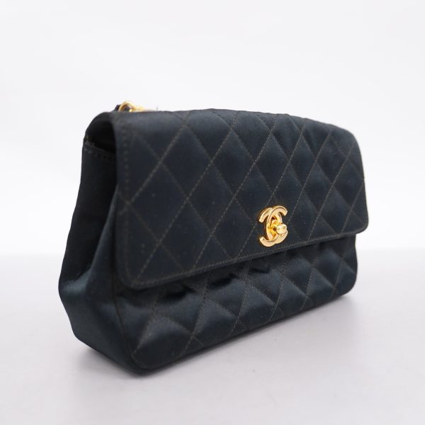 CHANEL  Shoulder Women s Satin Shoulder Bag Black For Sale